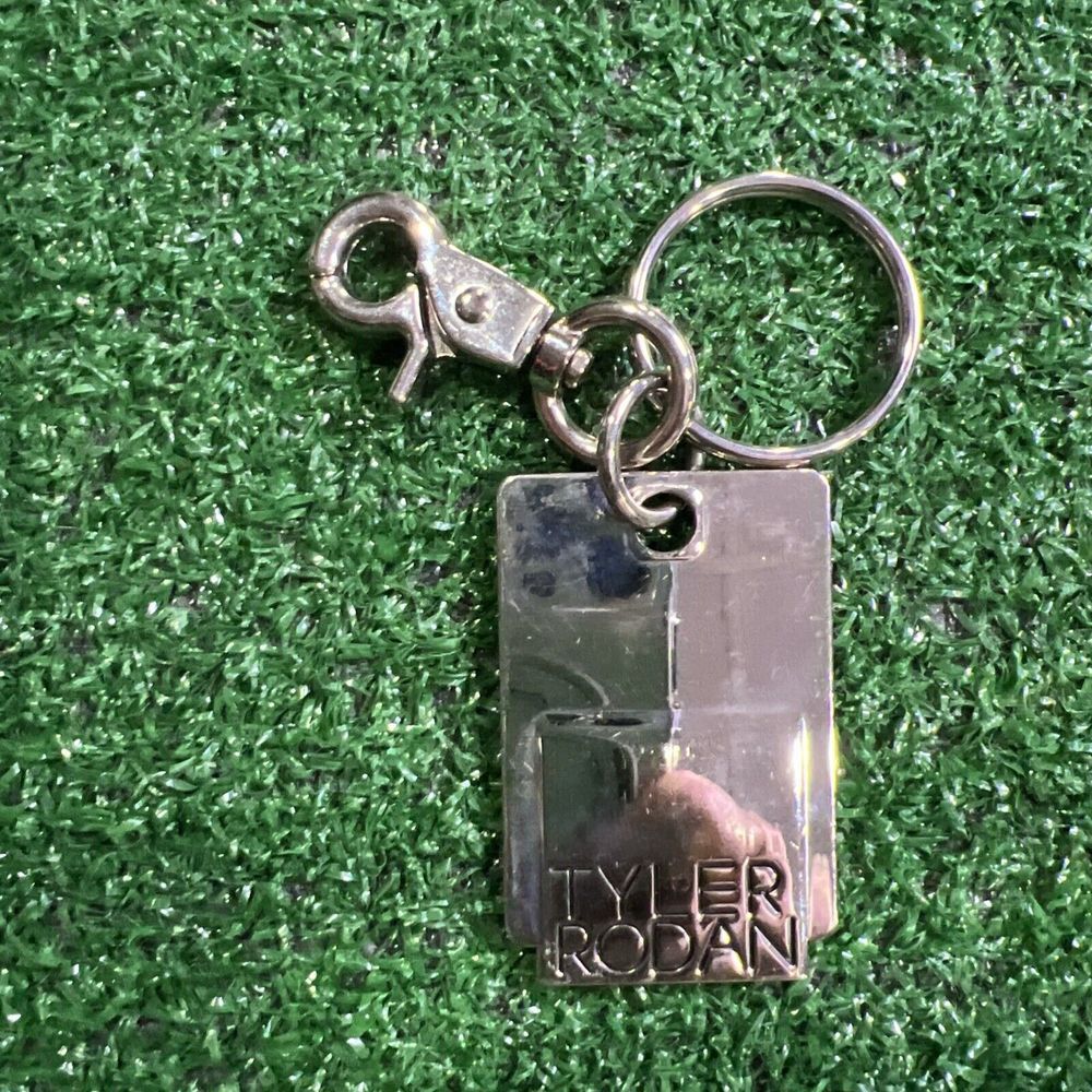 Tyler Rodan Silver Keychain Metal Bag Charm Key Ring Clip-on Accessory